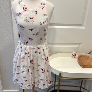 JoieSilk White Sleeveless Dress with Sporting Prints